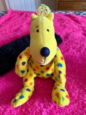 Yellow Polka Dot Plush Toy -